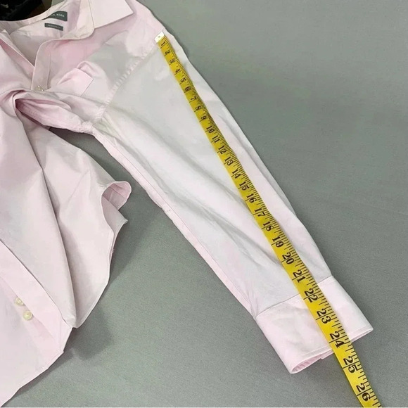 Michael Kors Men Size L Classic Long Sleeve Button Down Dress Shirt Pink Stretch - Picture 6 of 9